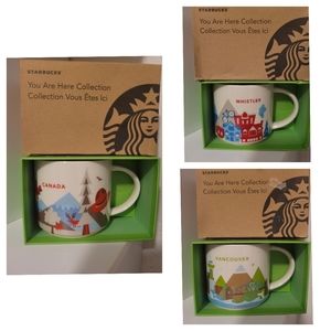 Starbucks You Are Here Collection CANADA- WHISTLER- VANCOUVER W/SKU  Lot Of 3